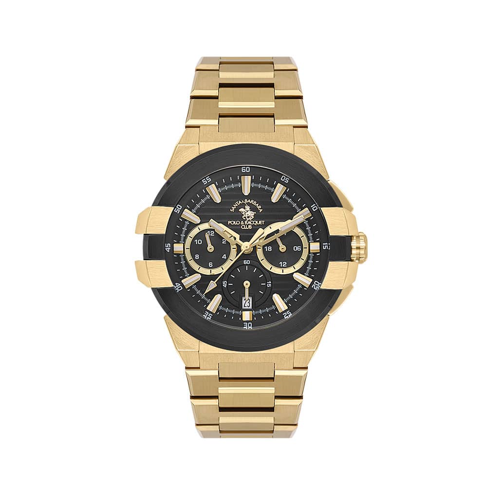 Santa Barbara Polo Luxury - Ceas Barbatesc Quartz Auriu SB.1.10609.5