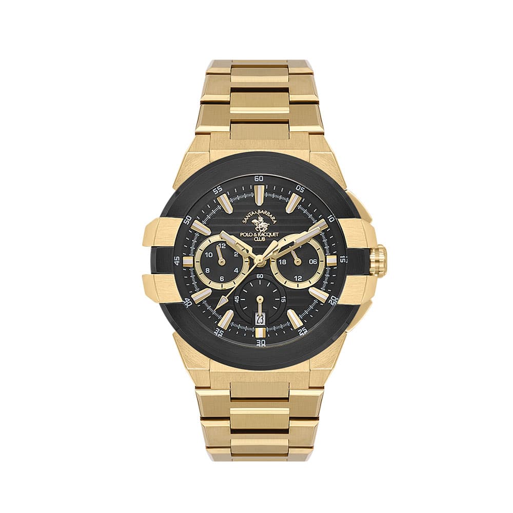 Santa Barbara Polo Luxury - Ceas Barbatesc Quartz Auriu SB.1.10609.5