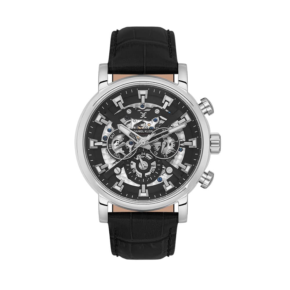 Daniel Klein Skeleton - Ceas Barbatesc Automatic Negru DK.1.13850.1