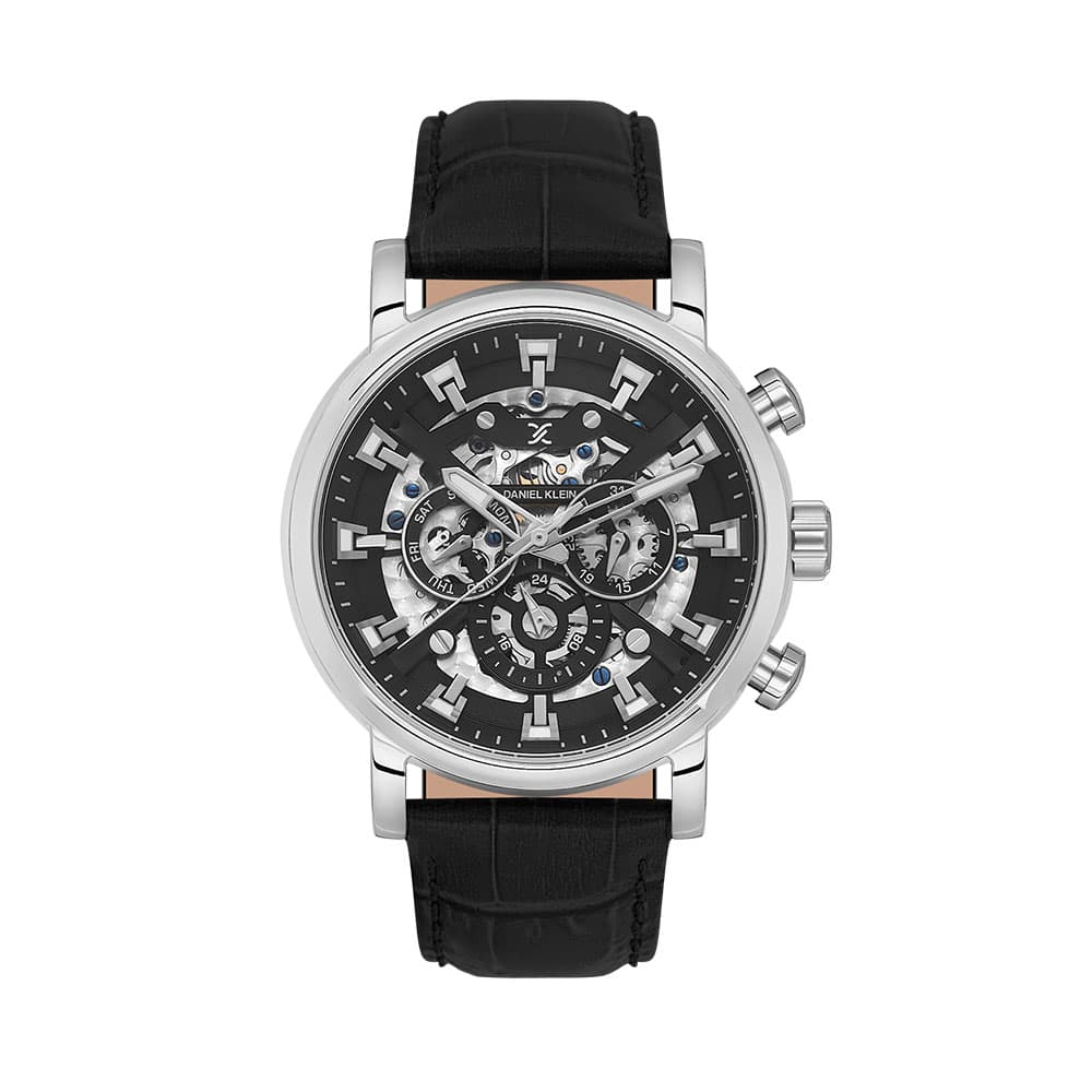 Daniel Klein Skeleton - Ceas Barbatesc Automatic Negru DK.1.13850.1