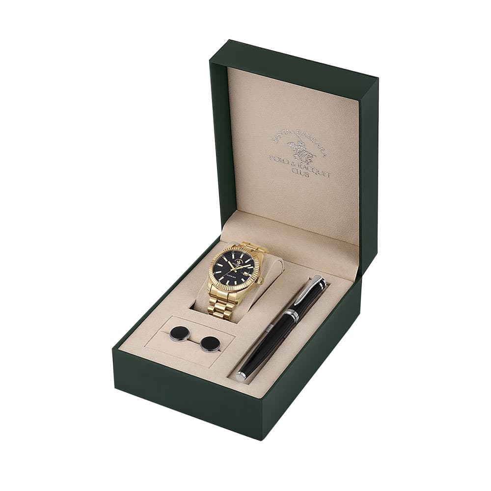 Santa Barbara Polo Legend - Ceas Barbatesc Quartz Auriu SB.1.10646.6