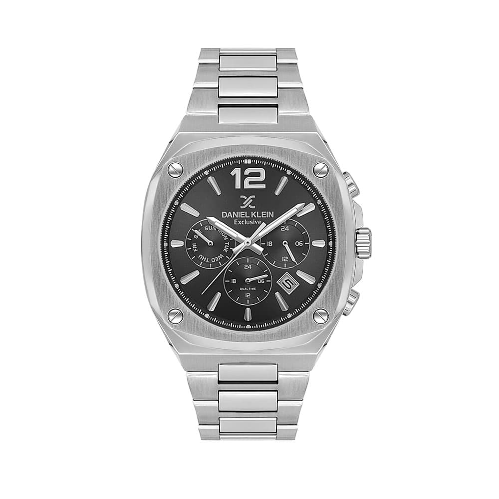 Daniel Klein Exclusive - Ceas Barbatesc Quartz Argintiu DK.1.14215.2