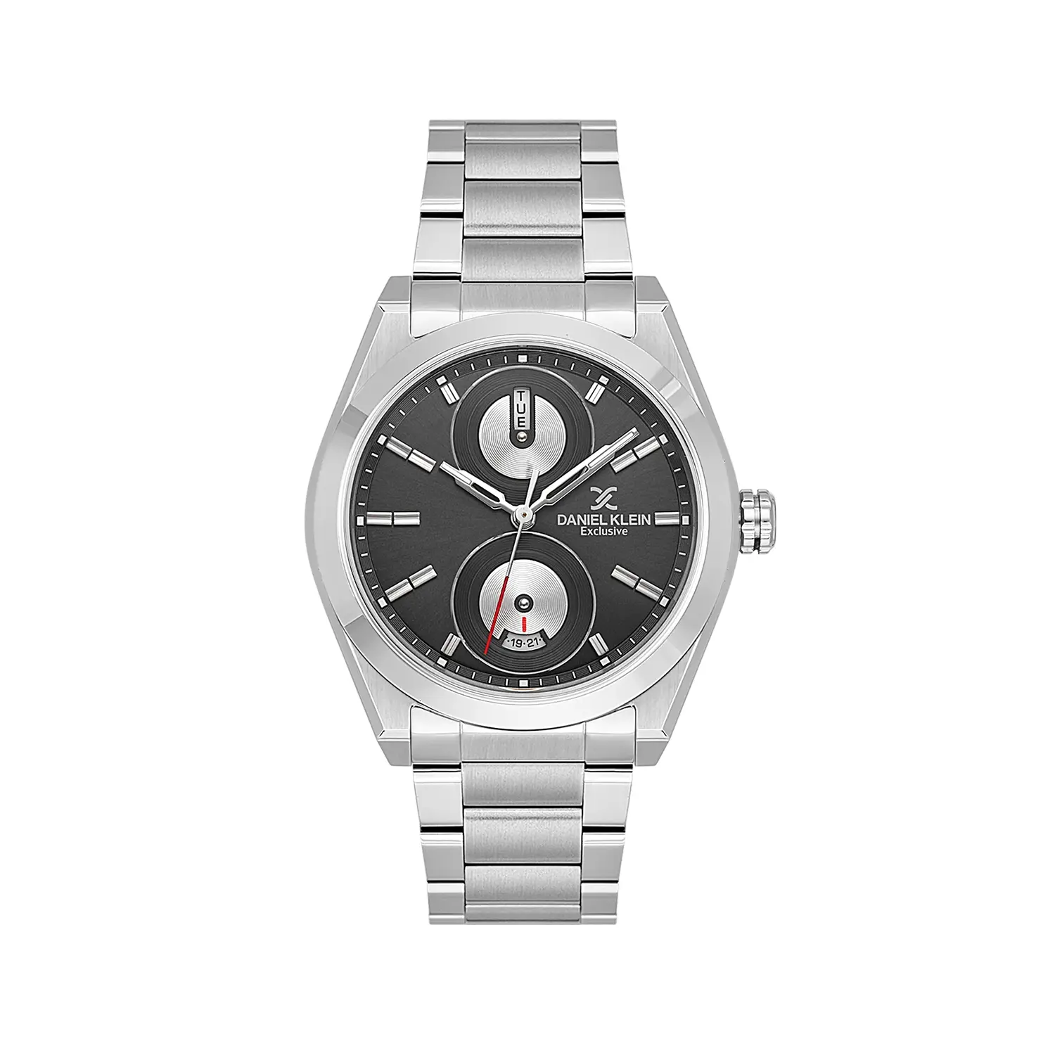 Daniel Klein Exclusive DK.1.14359-2 - Ceas barbatesc quartz argintiu