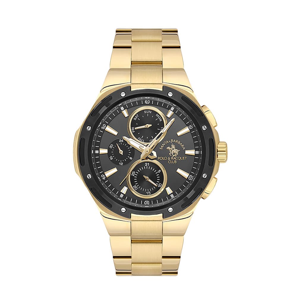 Santa Barbara Polo Prive - Ceas Barbatesc Quartz Auriu SB.1.10541.5