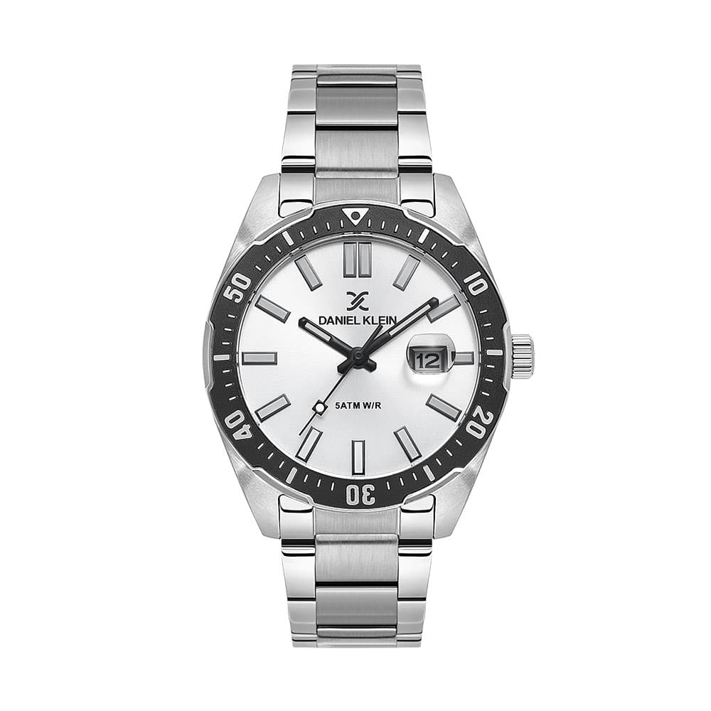 Daniel Klein Premium - Ceas Barbatesc Quartz Argintiu DK.1.14195-1