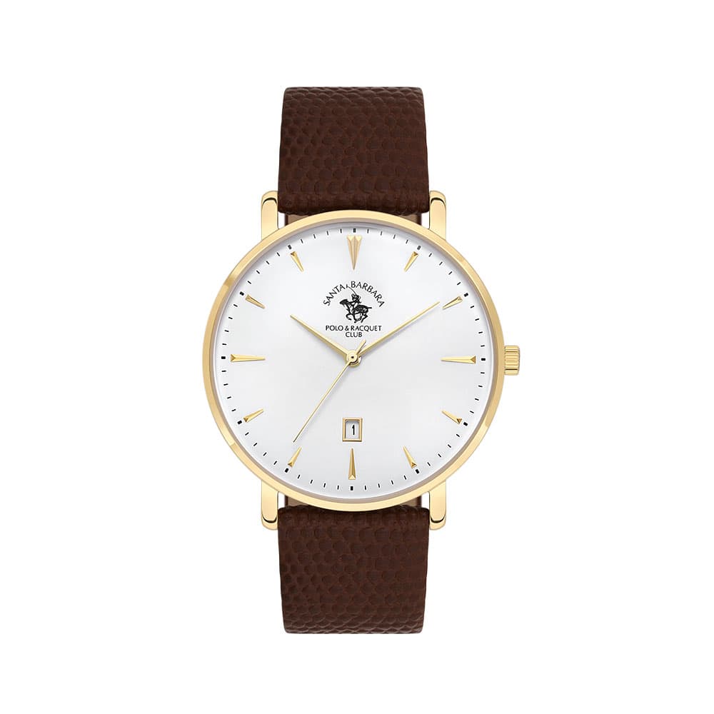 Santa Barbara Polo Noble - Ceas Barbatesc Quartz Cafeniu SB.8.10006.5