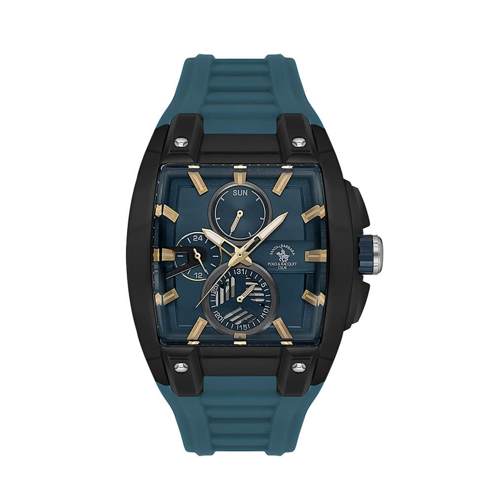 Santa Barbara Polo Prive - Ceas Barbatesc Quartz Albastru Petrol SB.7.10002.4