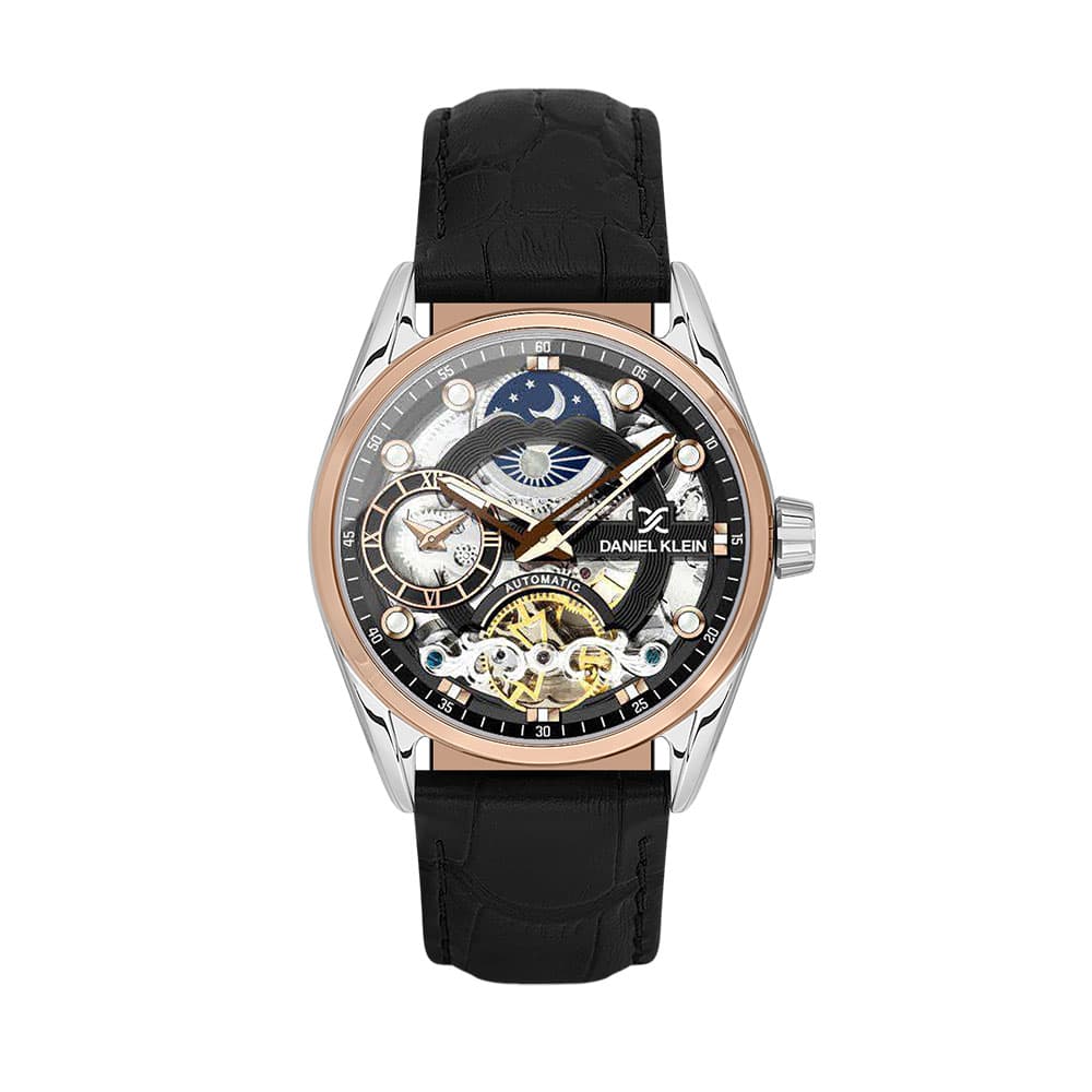 Daniel Klein Skeleton - Ceas Barbatesc Automatic Negru DK.1.13856.5