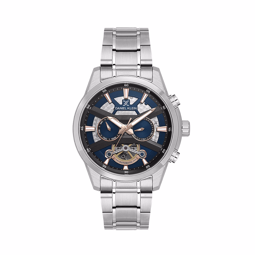 Daniel Klein Skeleton - Ceas Barbatesc Automatic Argintiu DK.1.14015.4