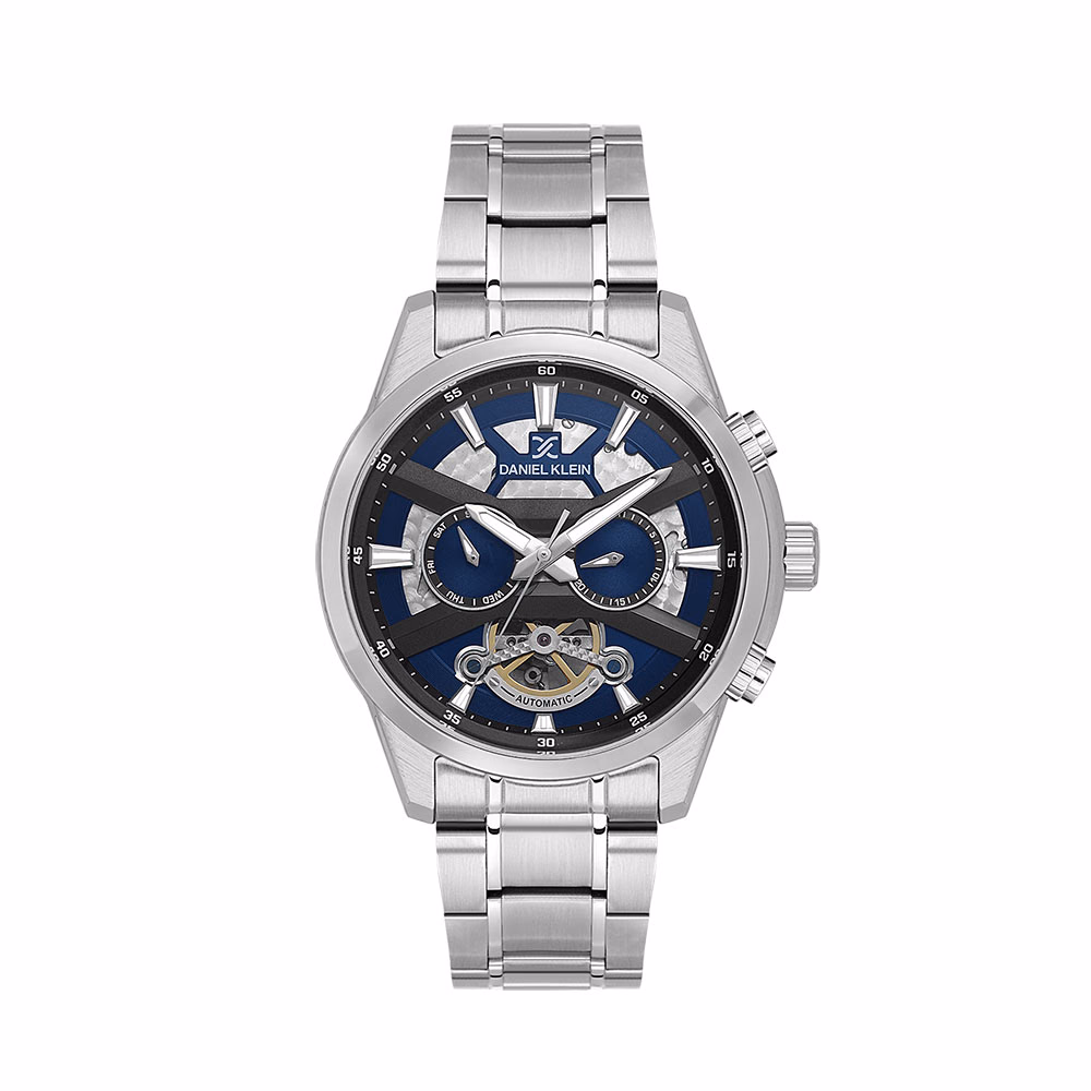 Daniel Klein Skeleton - Ceas Barbatesc Automatic Argintiu DK.1.14015.3