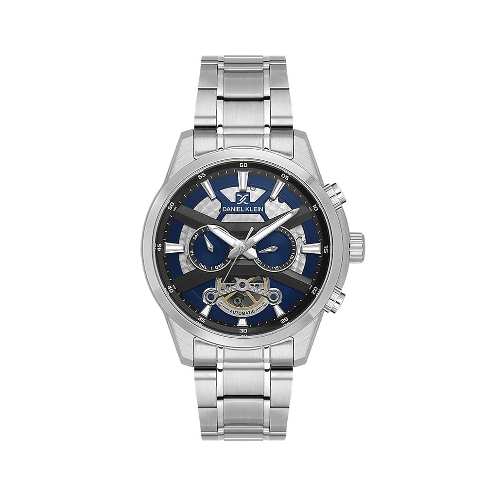 Daniel Klein Skeleton - Ceas Barbatesc Automatic Argintiu DK.1.14015.3