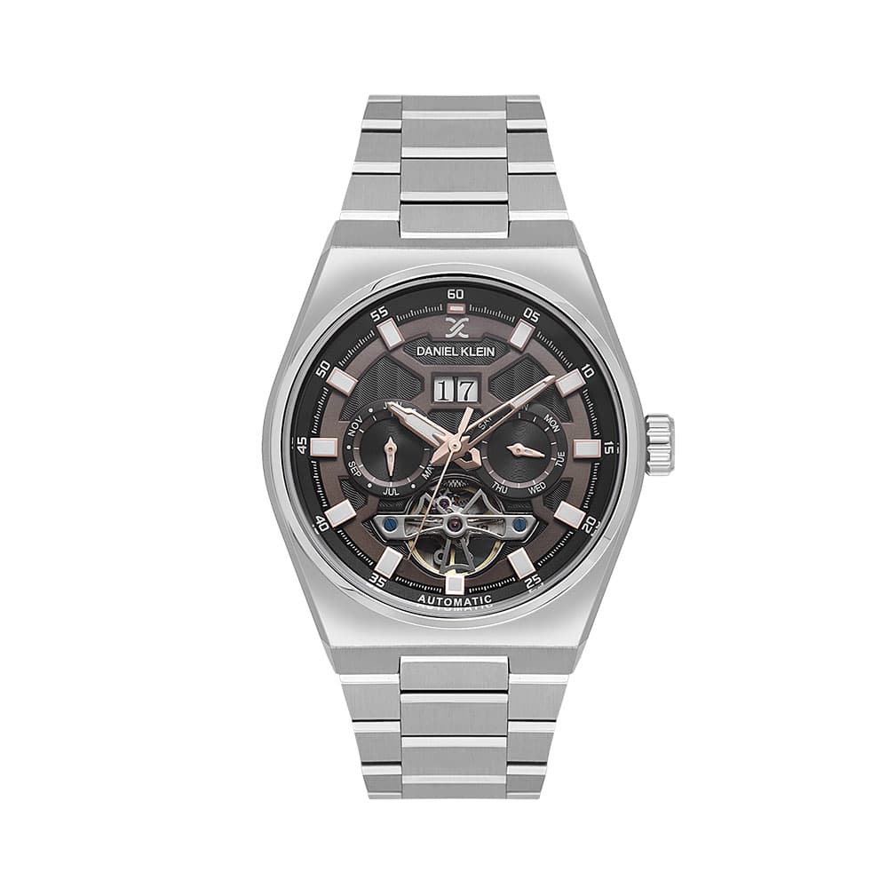 Daniel Klein Skeleton - Ceas Barbatesc Automatic Argintiu DK.1.14014.5