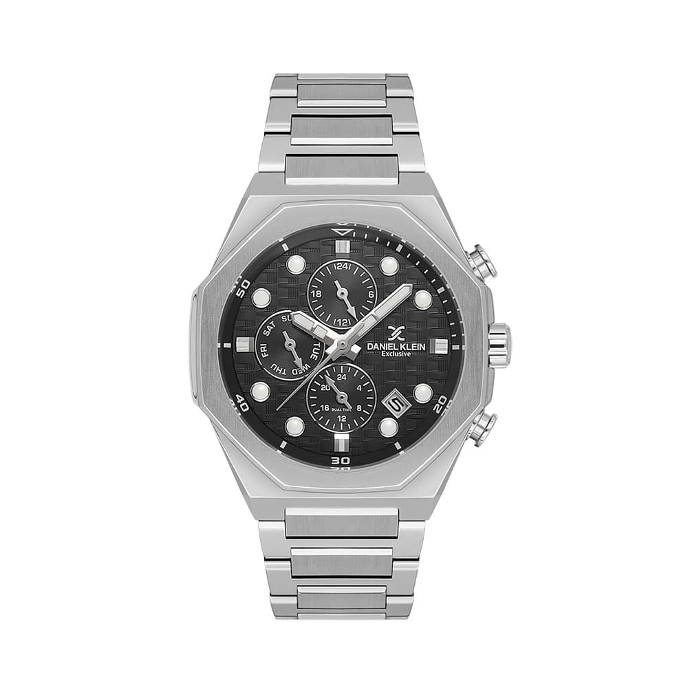 Daniel Klein Exclusive - Ceas Barbatesc Quartz Argintiu DK.1.14217.1