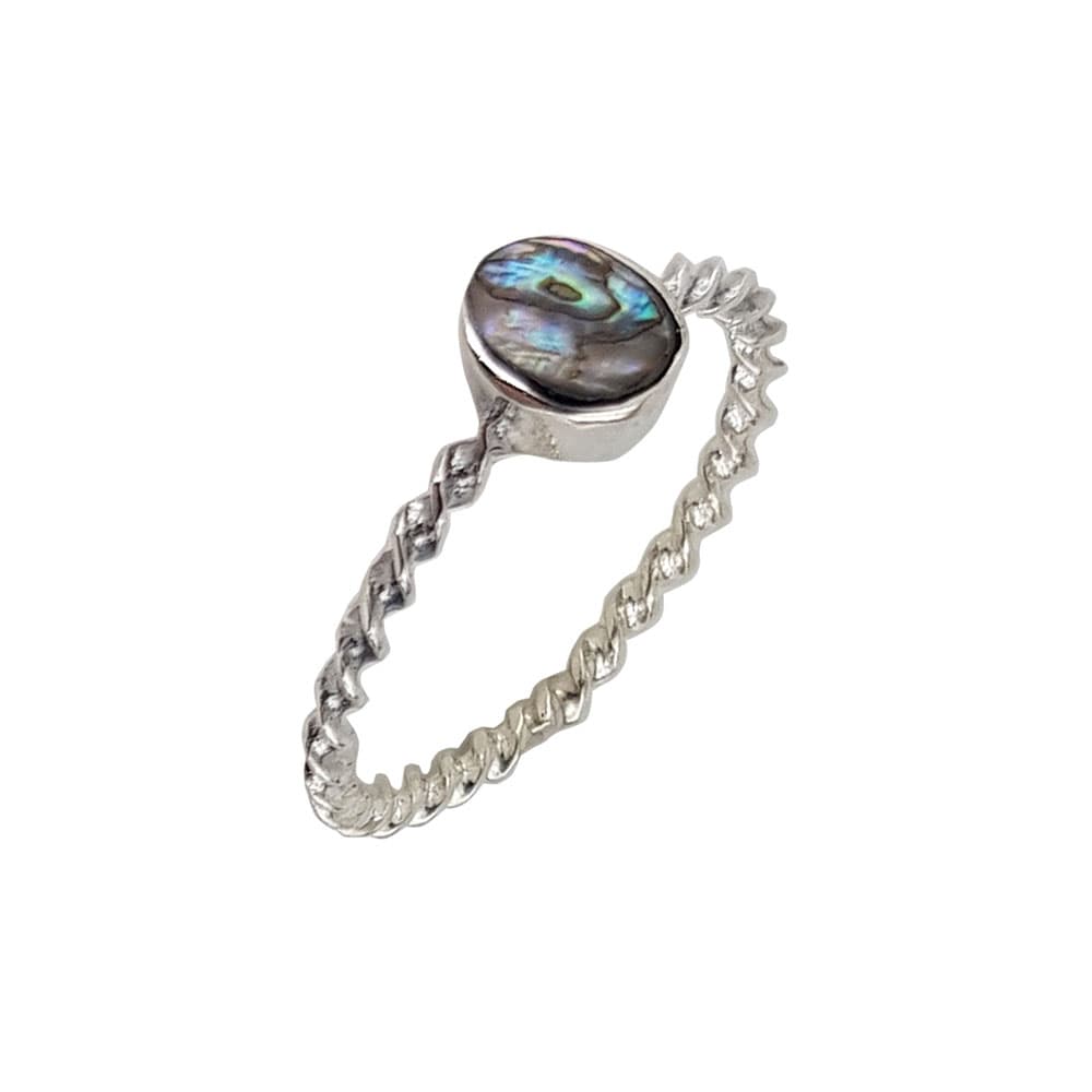 Inel argint banut abalone Thia marimea 51