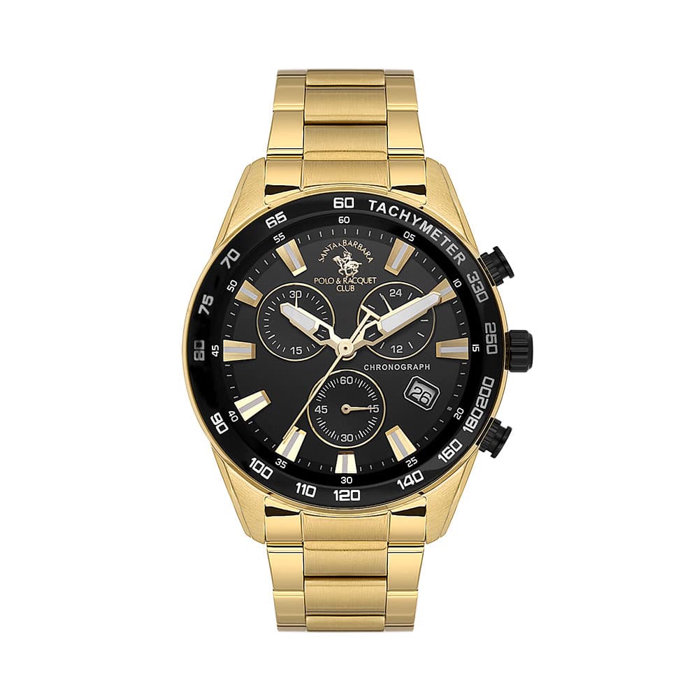 Santa Barbara Polo Legend - Ceas Barbatesc Quartz Auriu SB.1.10430-8