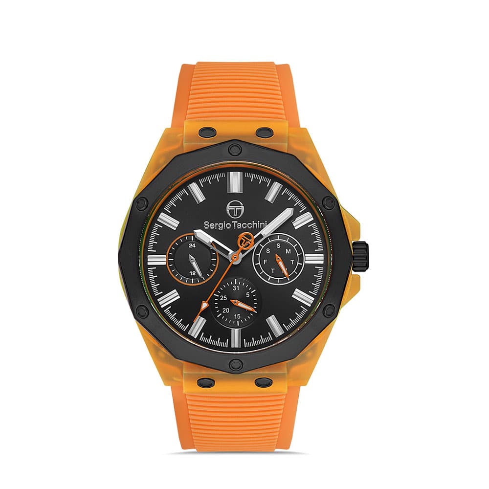 Sergio Tacchini Streamline - Ceas Barbatesc Quartz Portocaliu ST.1.10196.6