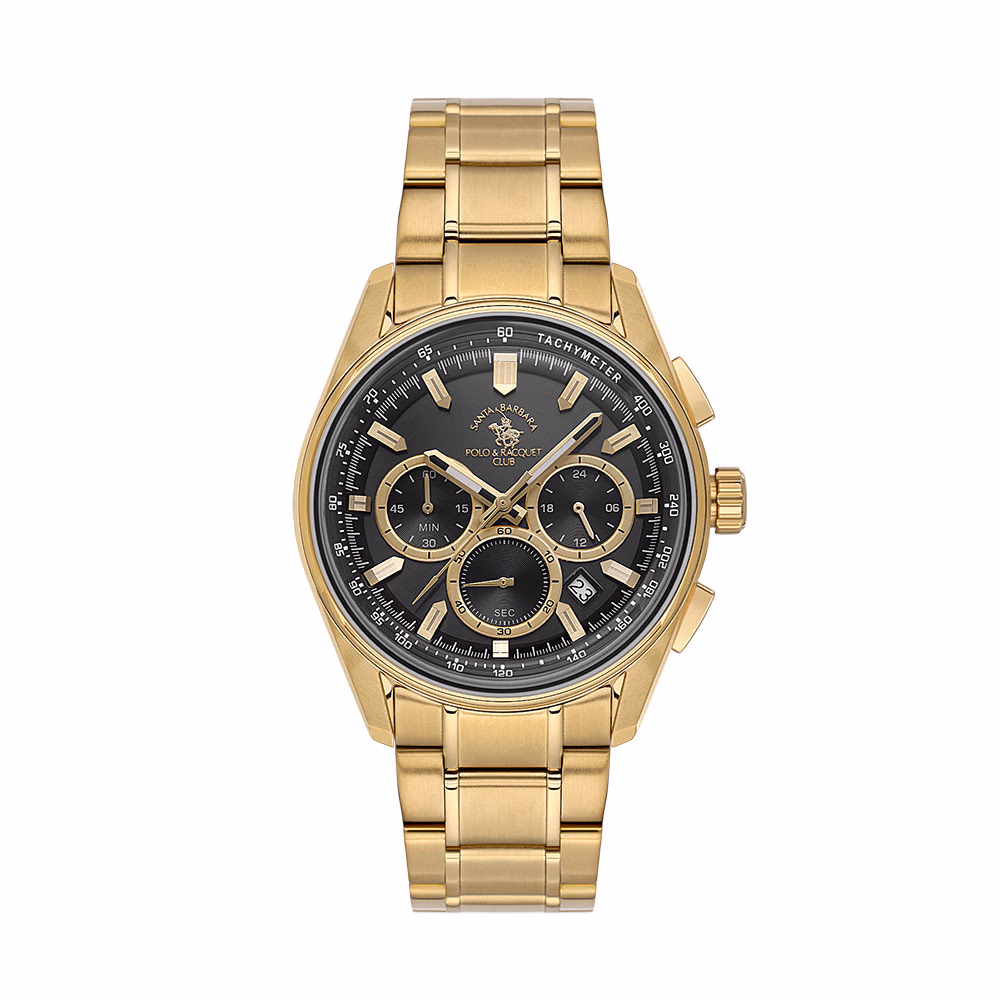 Santa Barbara Polo Legend - Ceas Barbatesc Quartz Auriu SB.1.10634.5