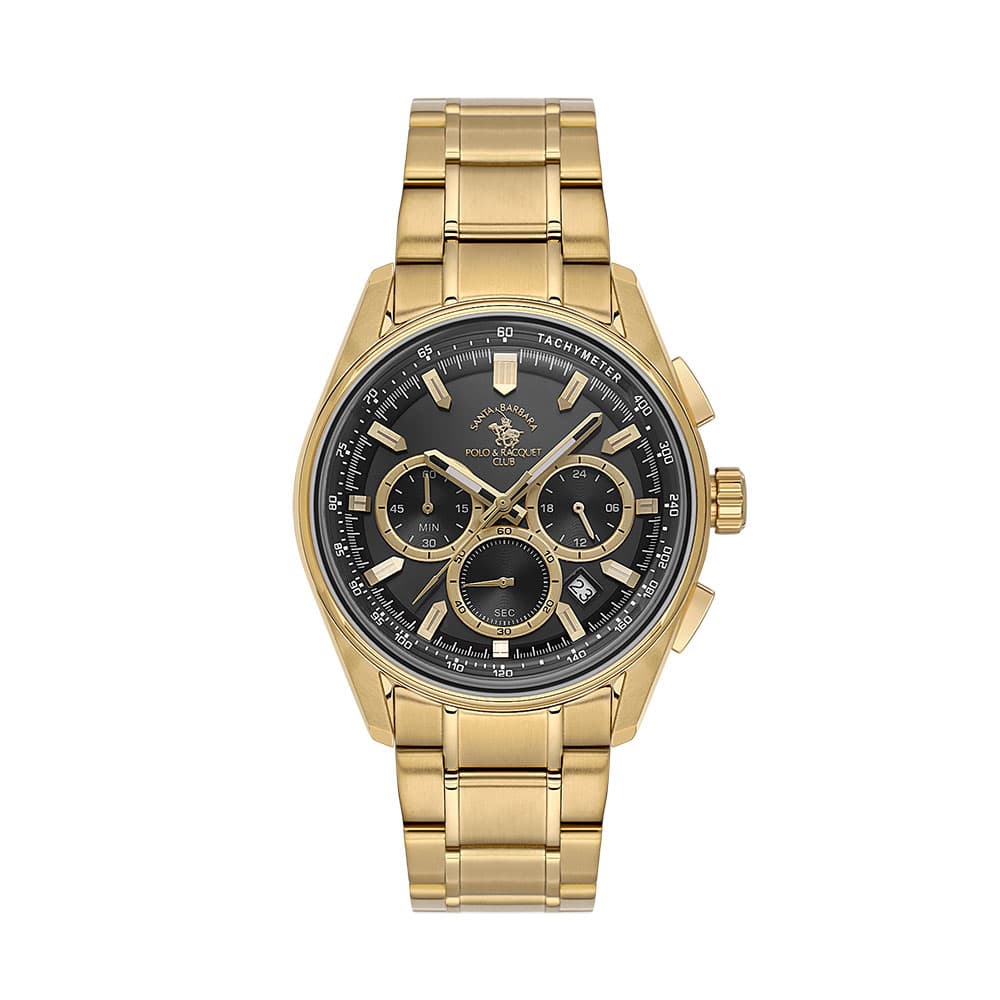 Santa Barbara Polo Legend - Ceas Barbatesc Quartz Auriu SB.1.10634.5