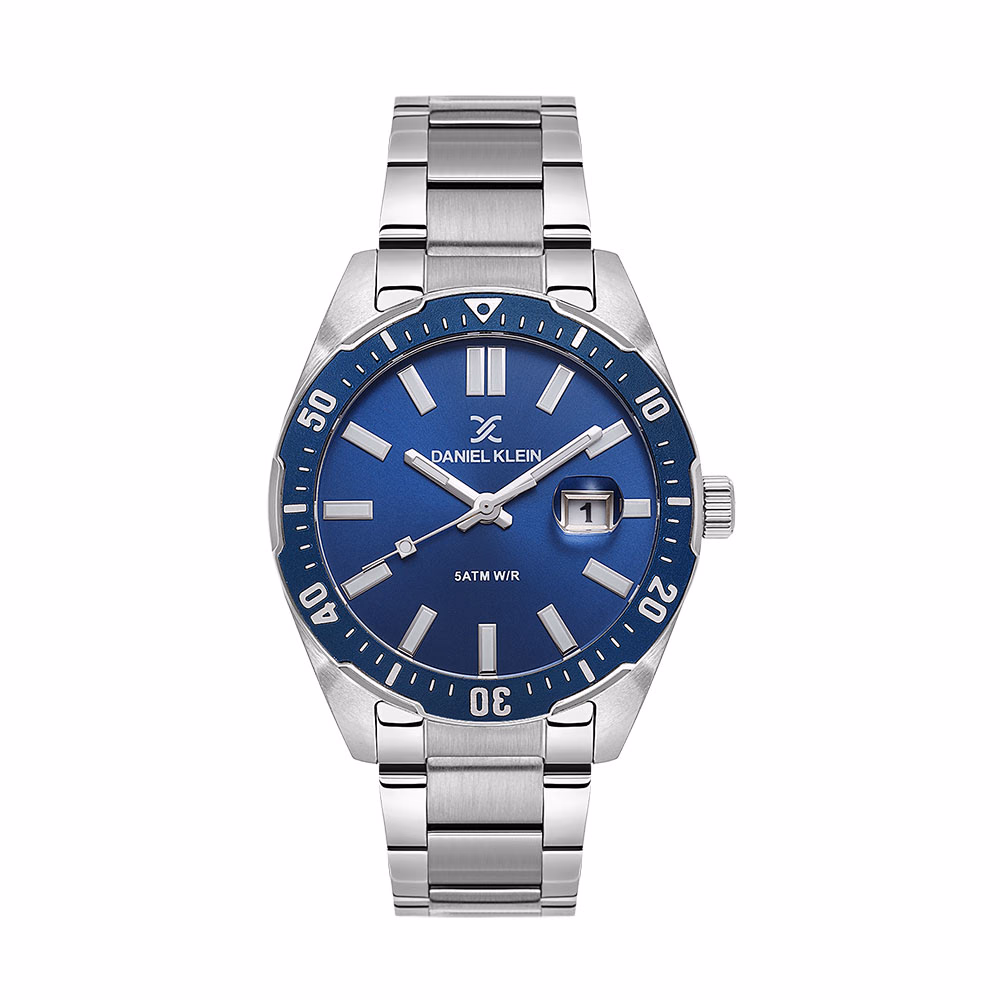 Daniel Klein Premium - Ceas Barbatesc Quartz Argintiu DK.1.14195-2