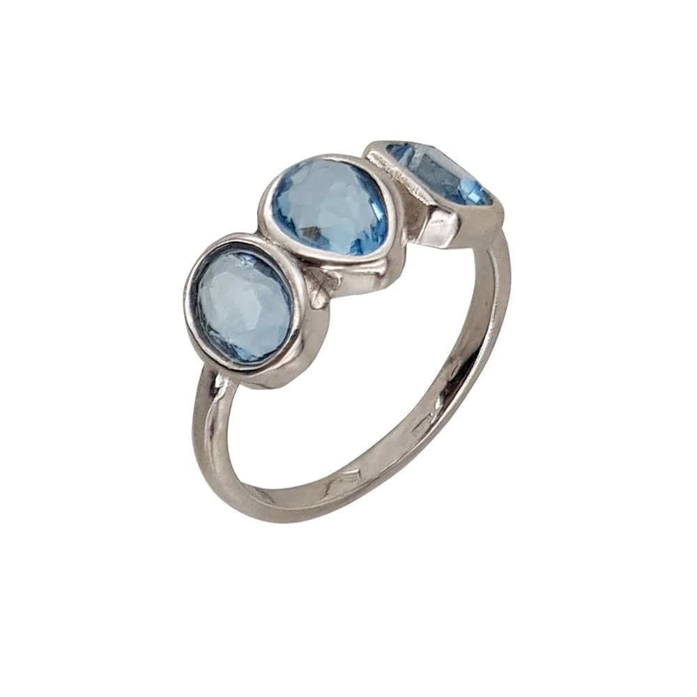 Inel argint crystal albastru Thia marimea 53