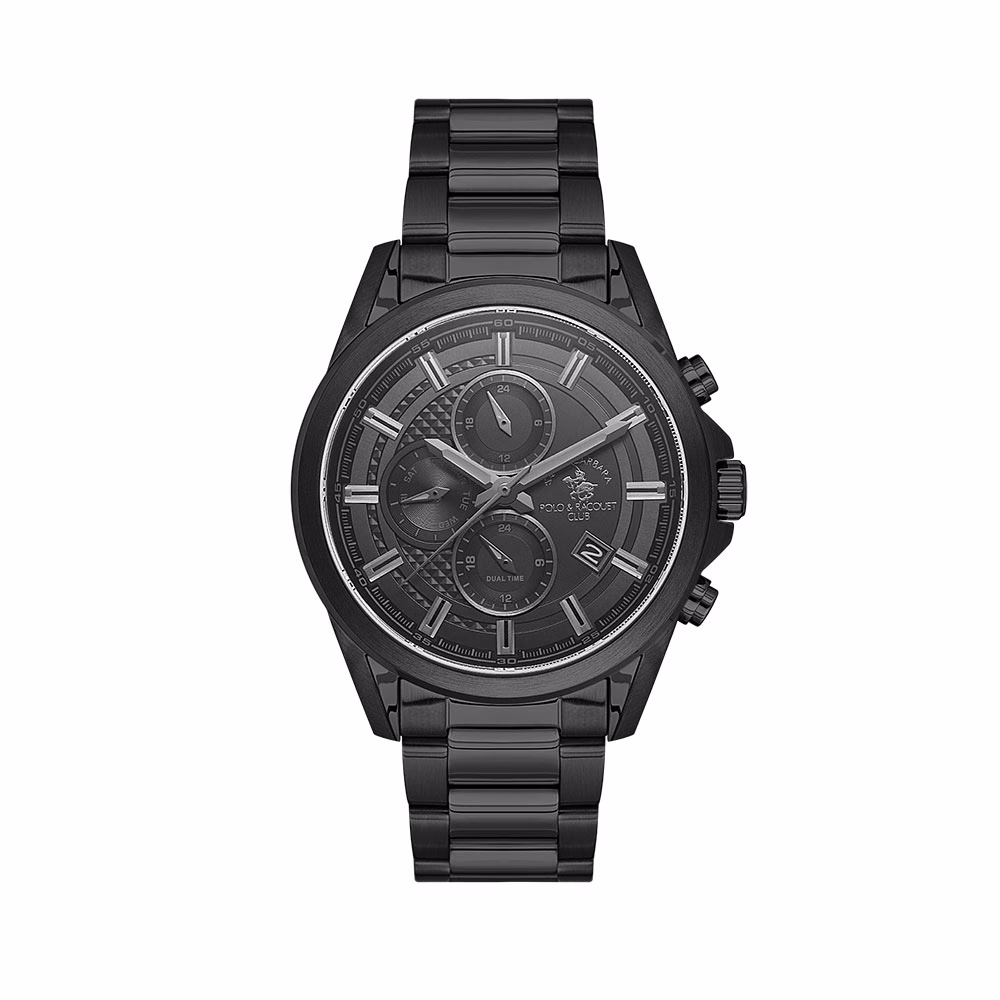 Santa Barbara Polo Legend - Ceas Barbatesc Quartz Negru SB.1.10675-6