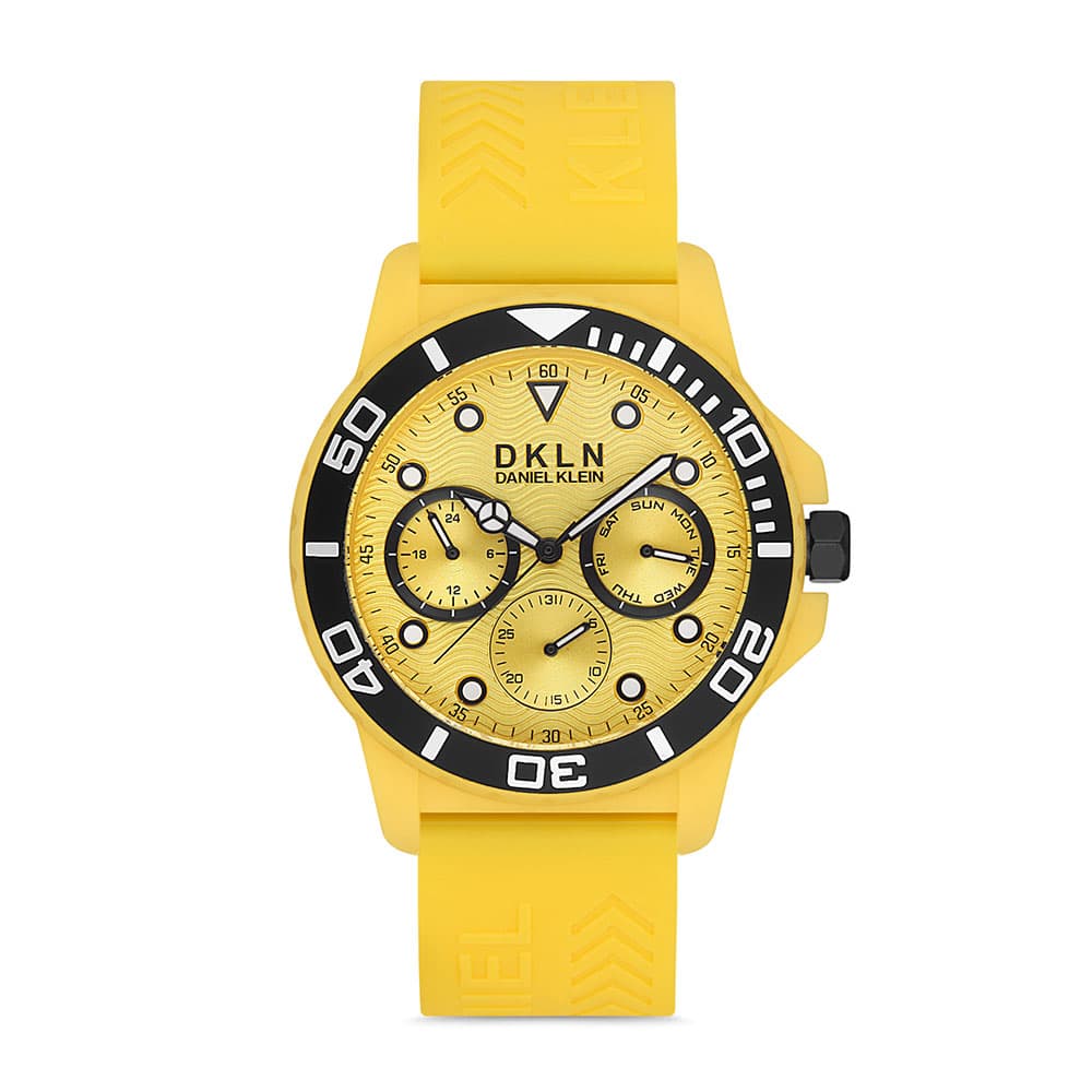 Daniel Klein Dkln - Ceas Barbatesc Quartz Galben DK.1.12716.5