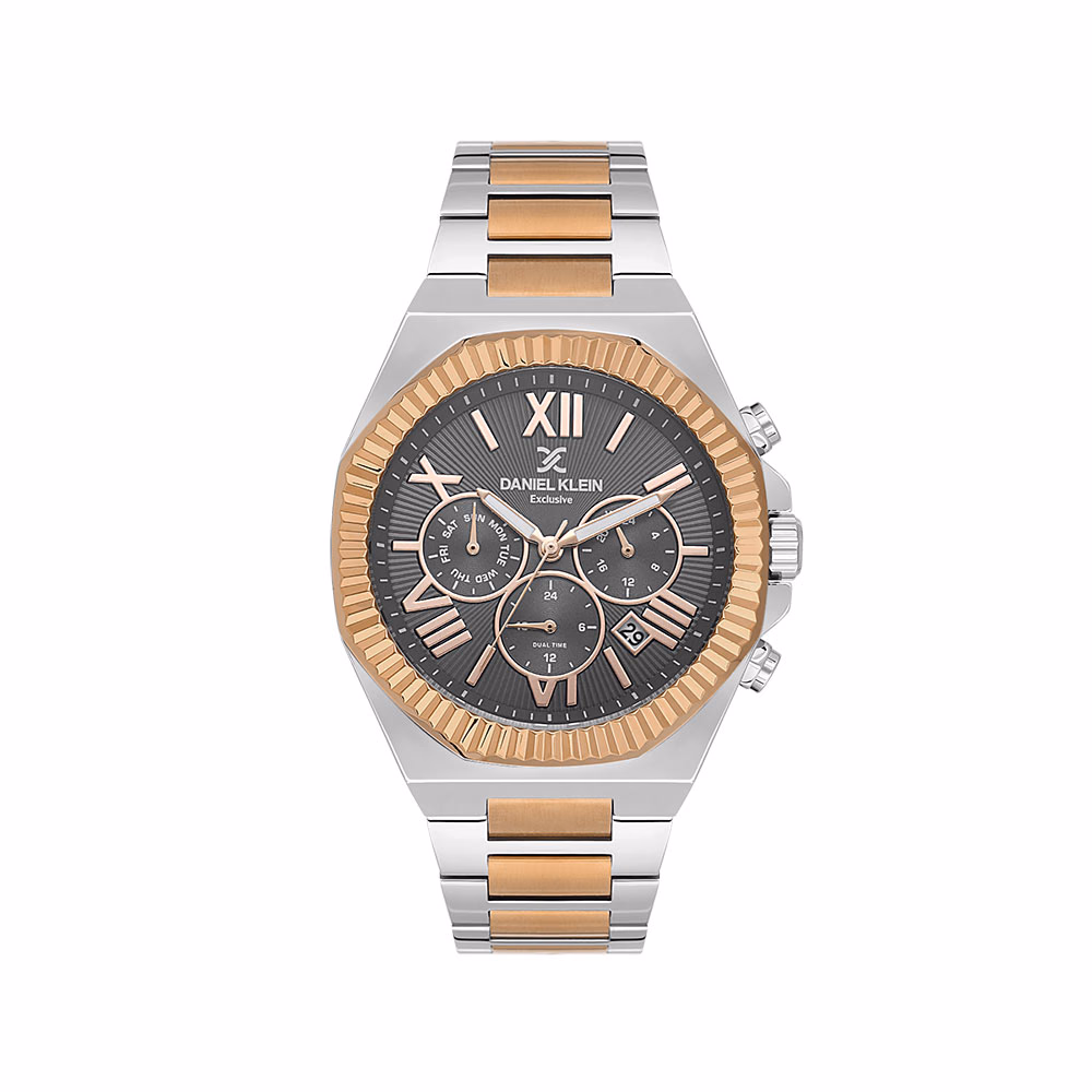 Daniel Klein Exclusive - Ceas Barbatesc Quartz Auriu Rose DK.1.14075.5