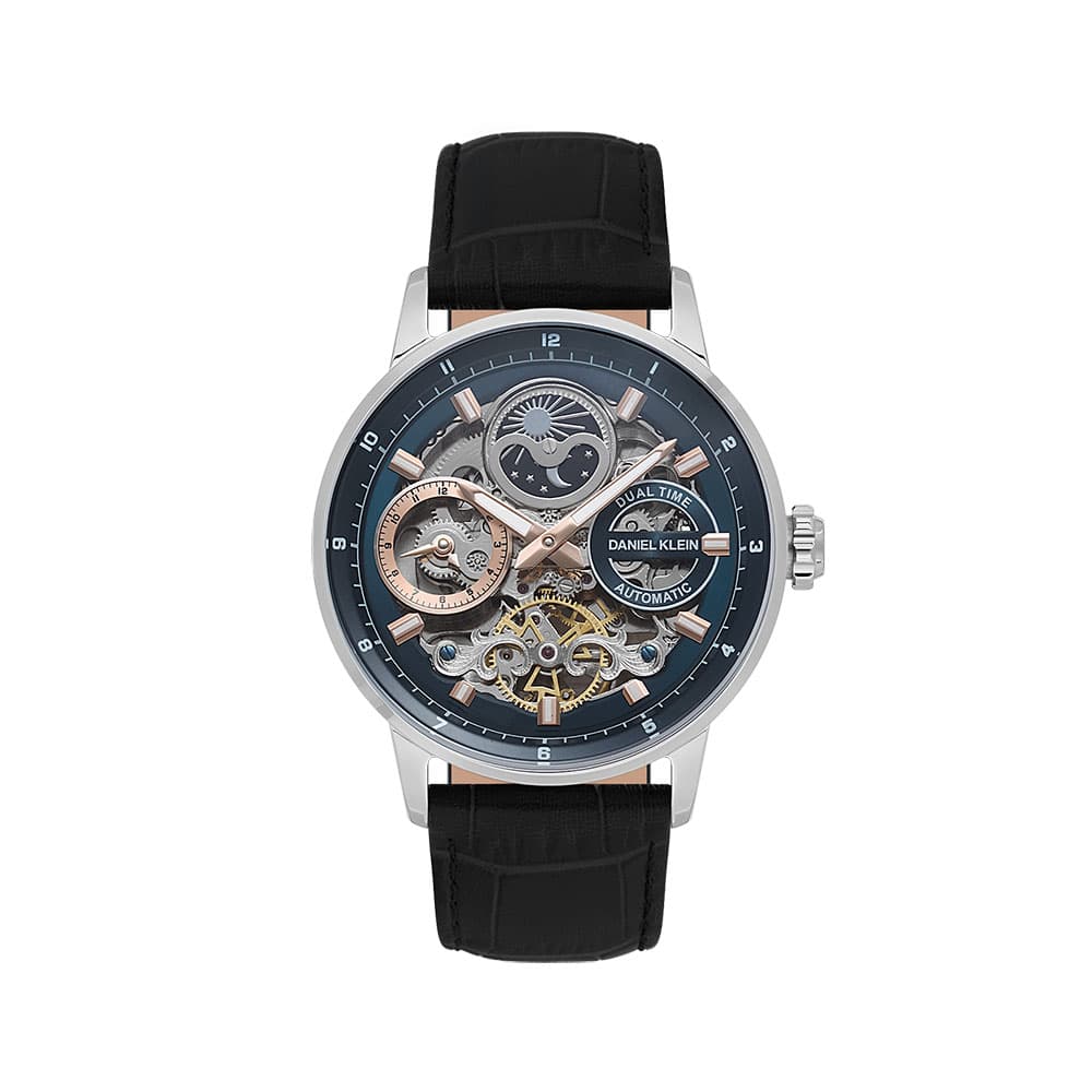Daniel Klein Skeleton - Ceas Barbatesc Automatic Negru DK.1.14013.4