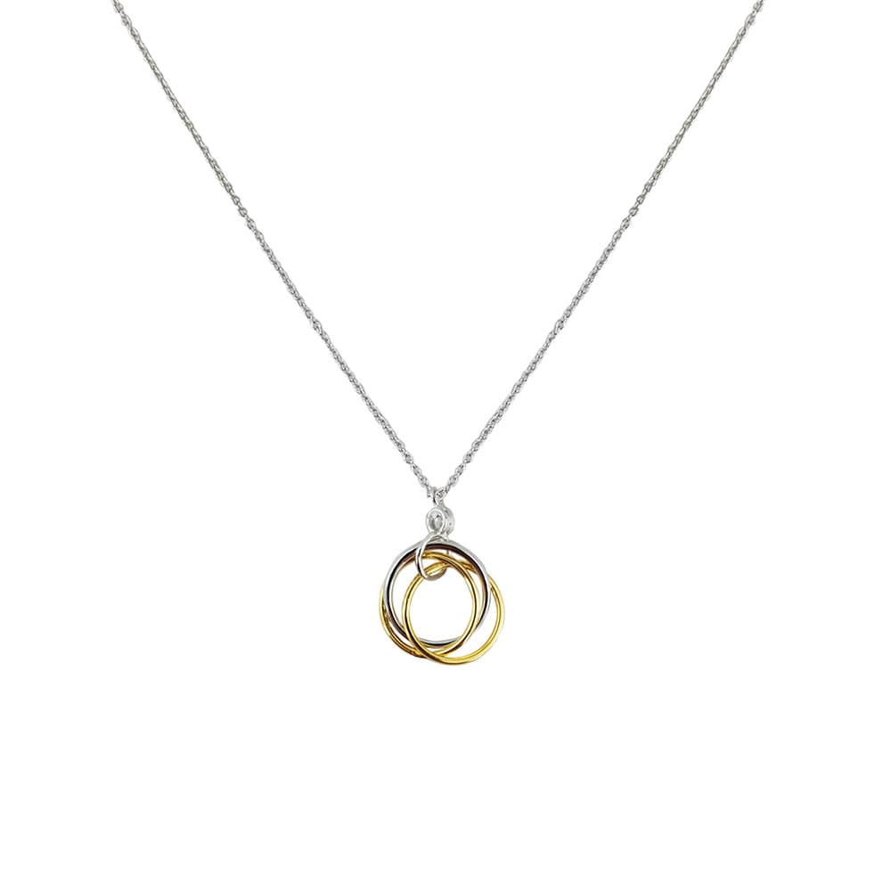 Lant argint cu cercuri bicolore Kynlee