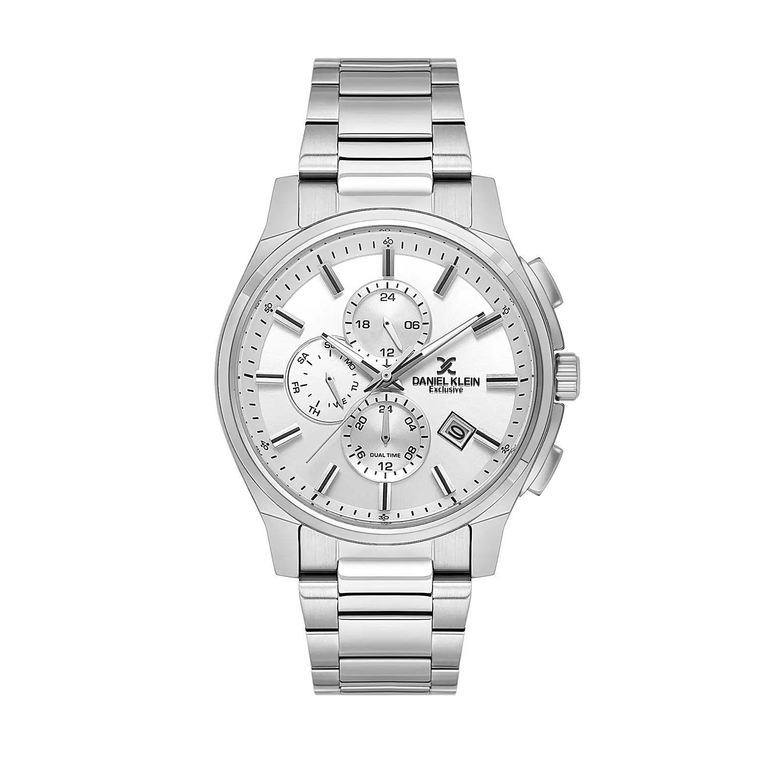 Daniel Klein Exclusive DK.1.14350-1 - Ceas barbatesc argintiu quartz