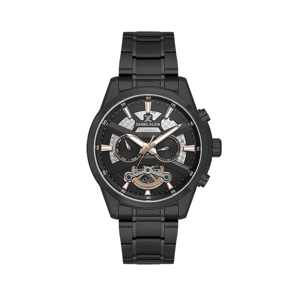 Daniel Klein Skeleton - Ceas Barbatesc Automatic Negru DK.1.14015.5