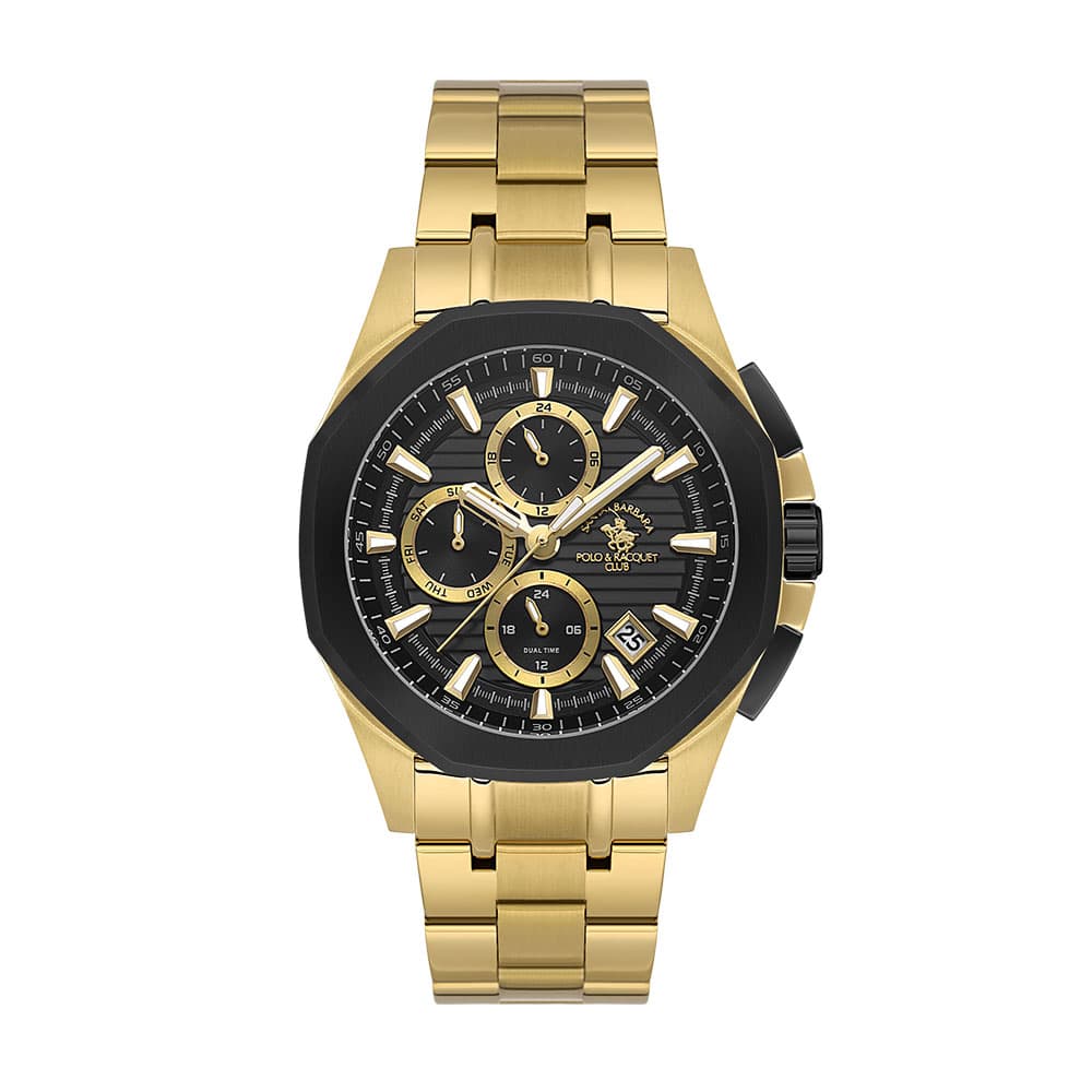 Santa Barbara Polo Legend - Ceas Barbatesc Quartz Auriu SB.1.10608.5