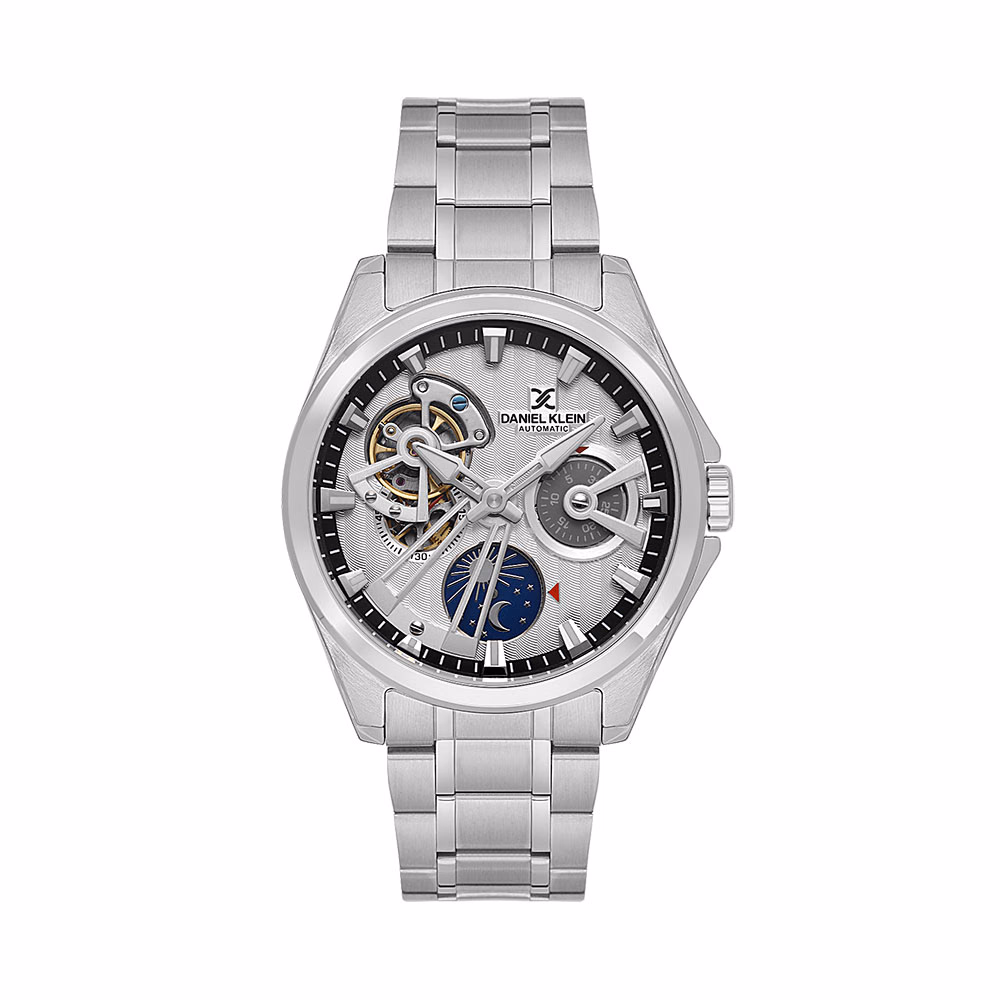 Daniel Klein Skeleton - Ceas Barbatesc Automatic Argintiu DK.1.14048.1