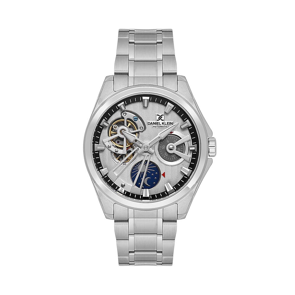 Daniel Klein Skeleton - Ceas Barbatesc Automatic Argintiu DK.1.14048.1