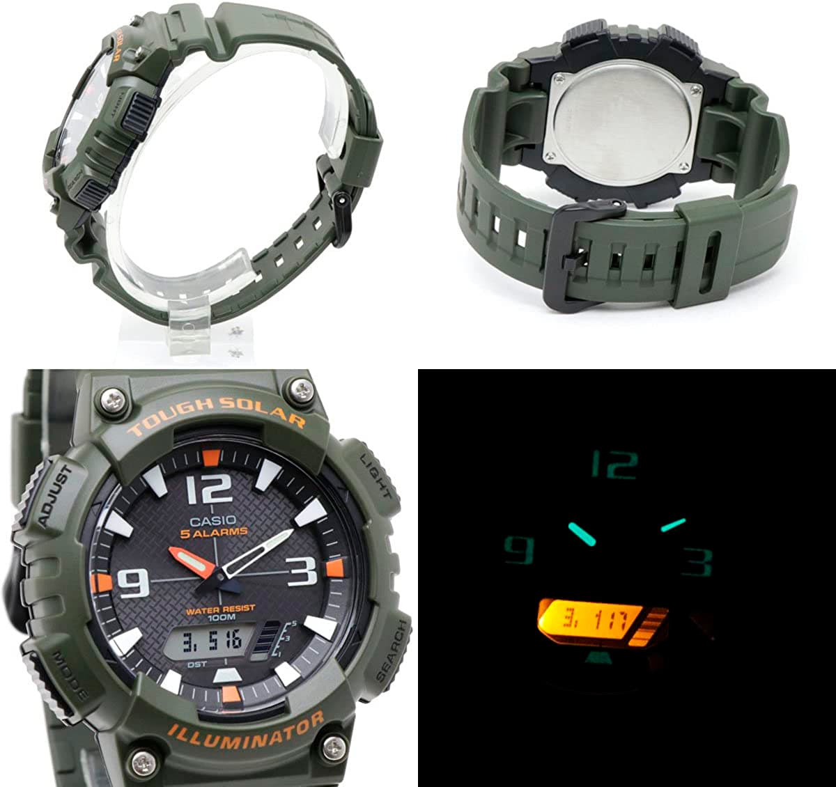 Мъжки дигитален часовник Casio Solar - Casio Collection - AQ-S810W-3AVDF