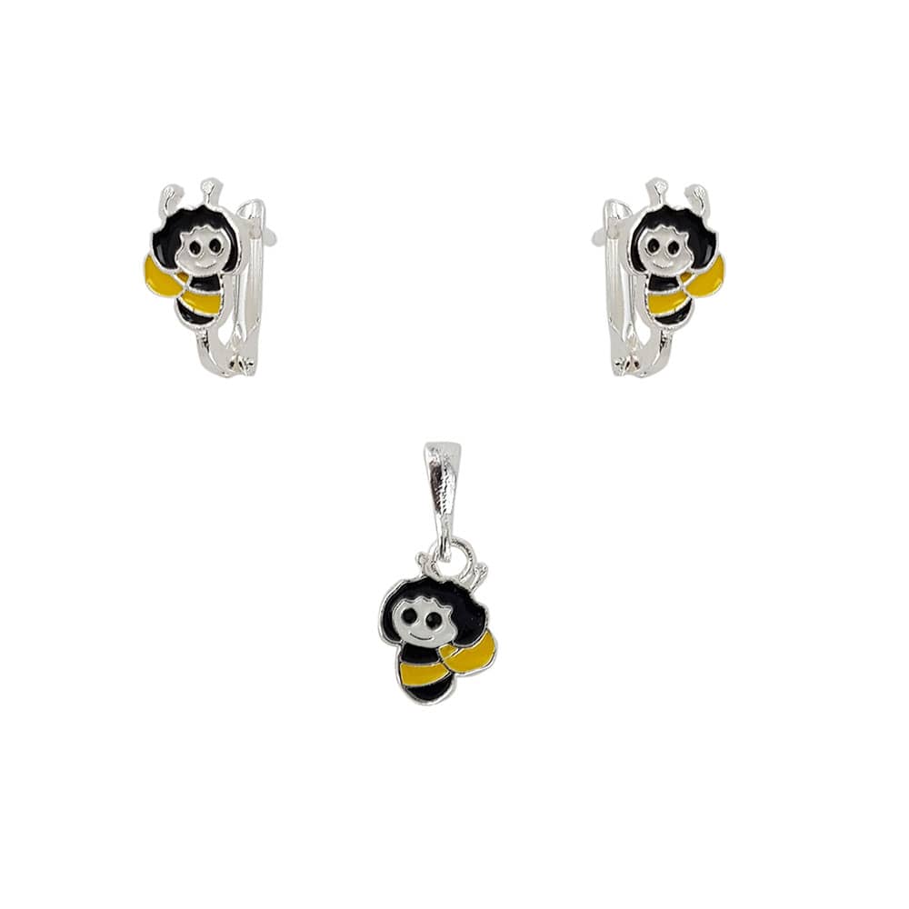 Set argint copii albinute Happy Bee