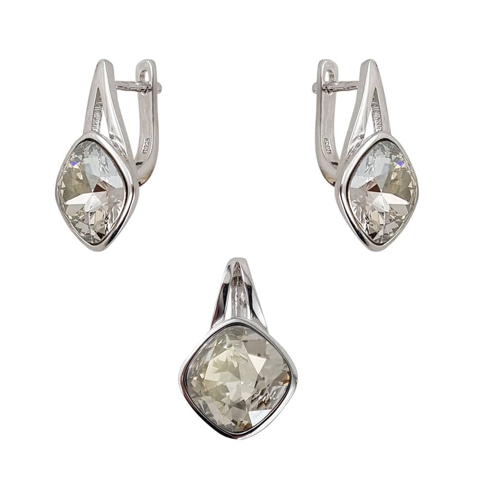 Set argint crystal champagne Zya