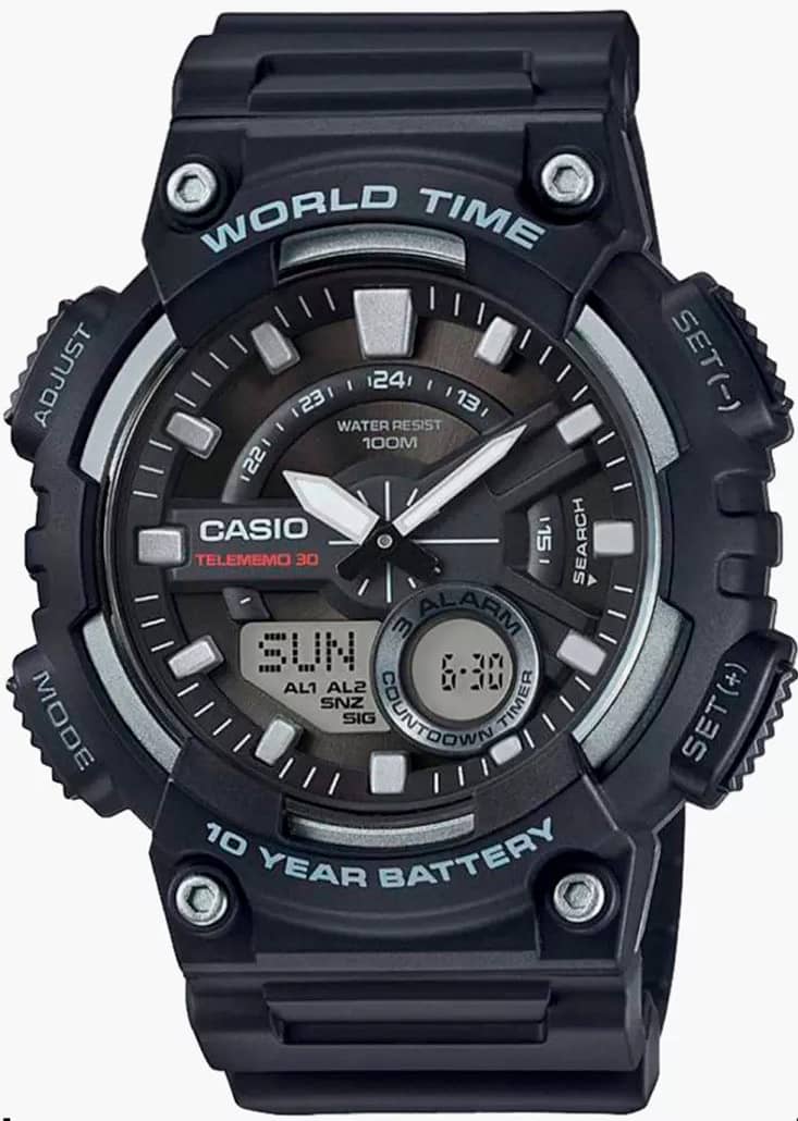Мъжки дигитален часовник Casio - AEQ-110W-1AVDF