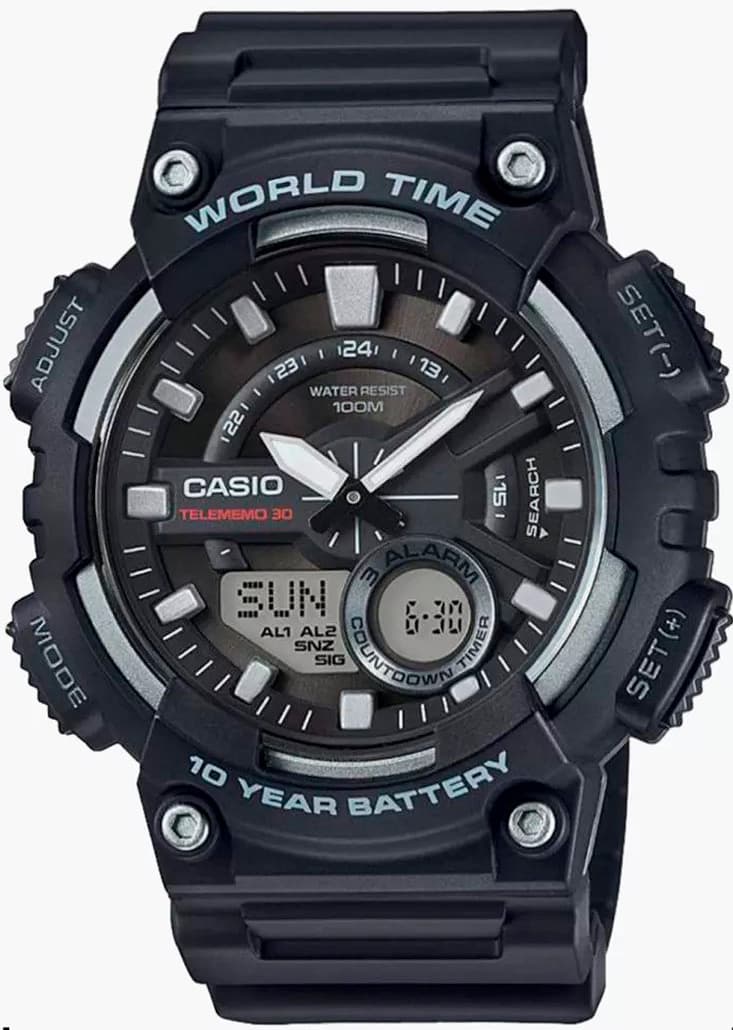 Мъжки дигитален часовник Casio - AEQ-110W-1AVDF