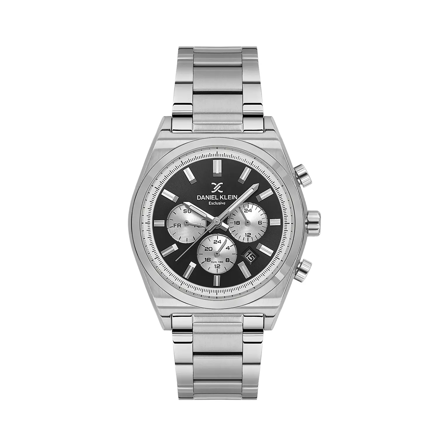 Daniel Klein Exclusive DK.1.14357-3 - Ceas barbatesc quartz argintiu