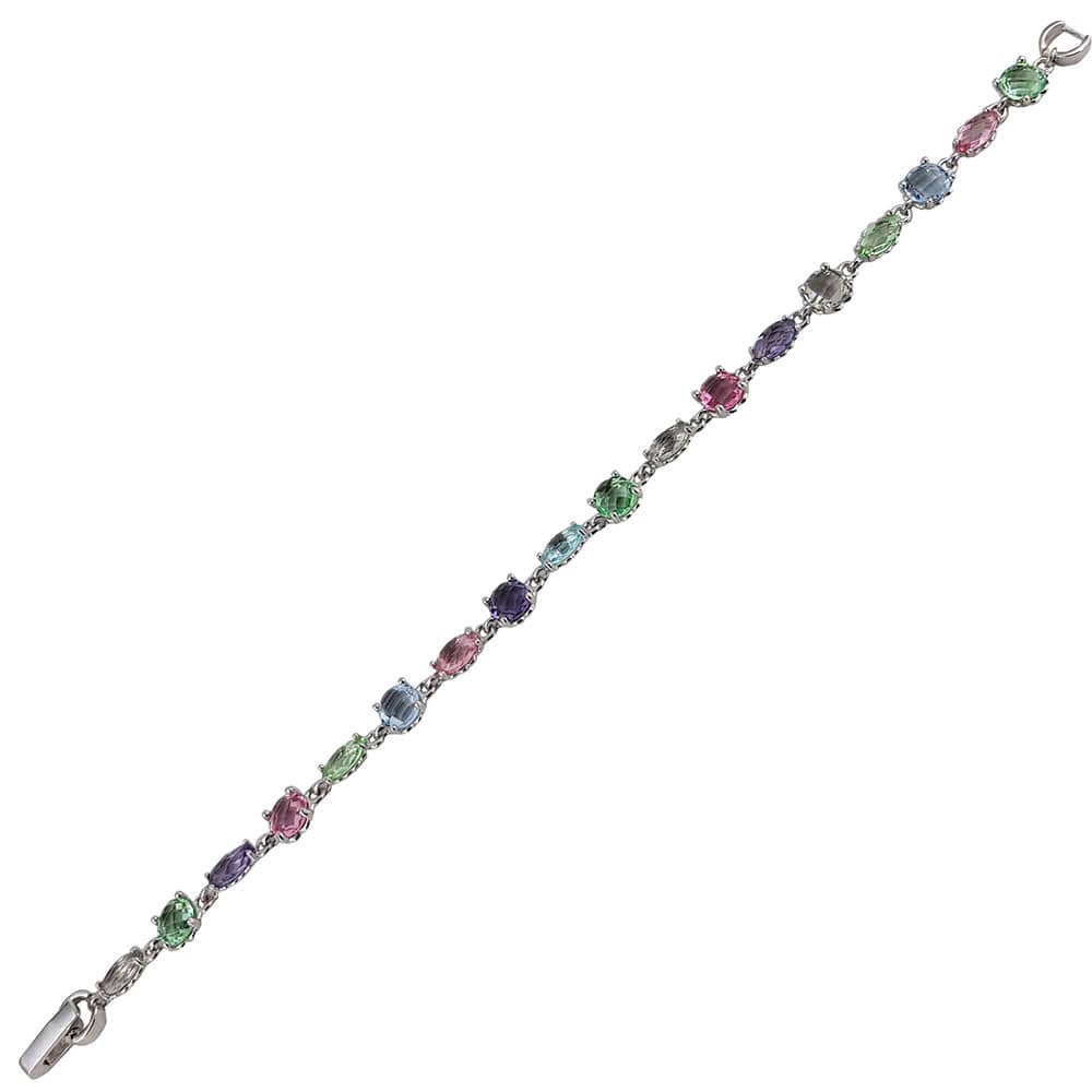 Bratara argint zirconii multicoloreThia
