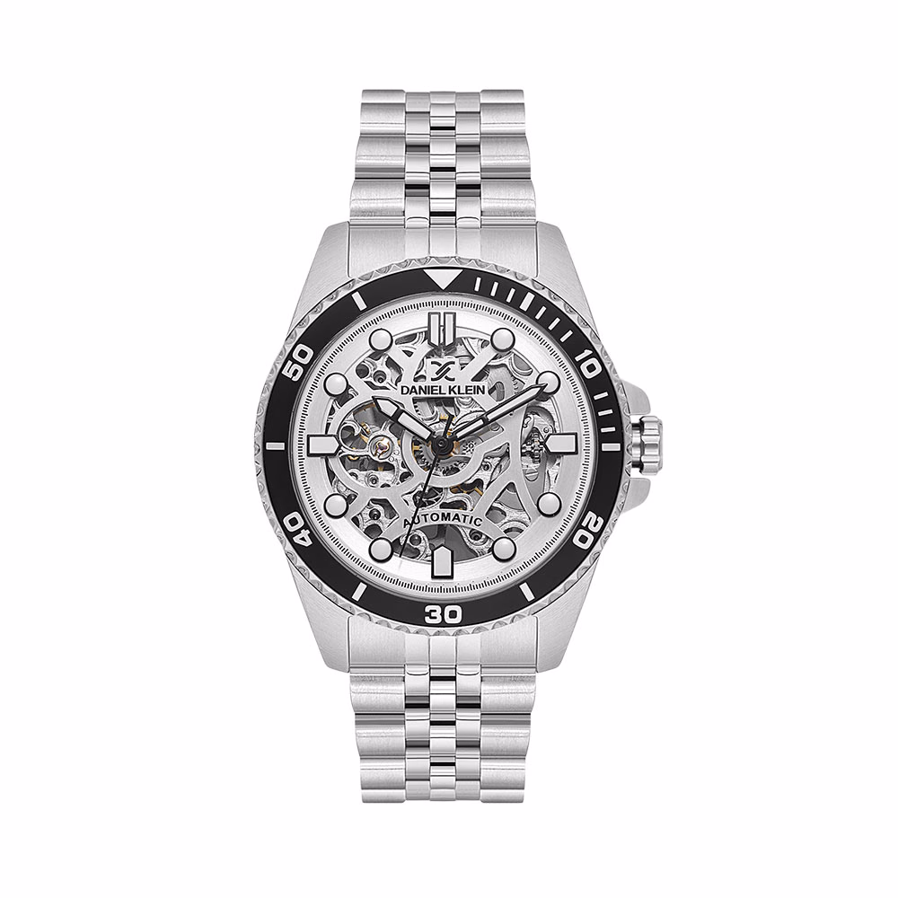 Daniel Klein Skeleton - Ceas Barbatesc Automatic Argintiu DK.1.13998.1