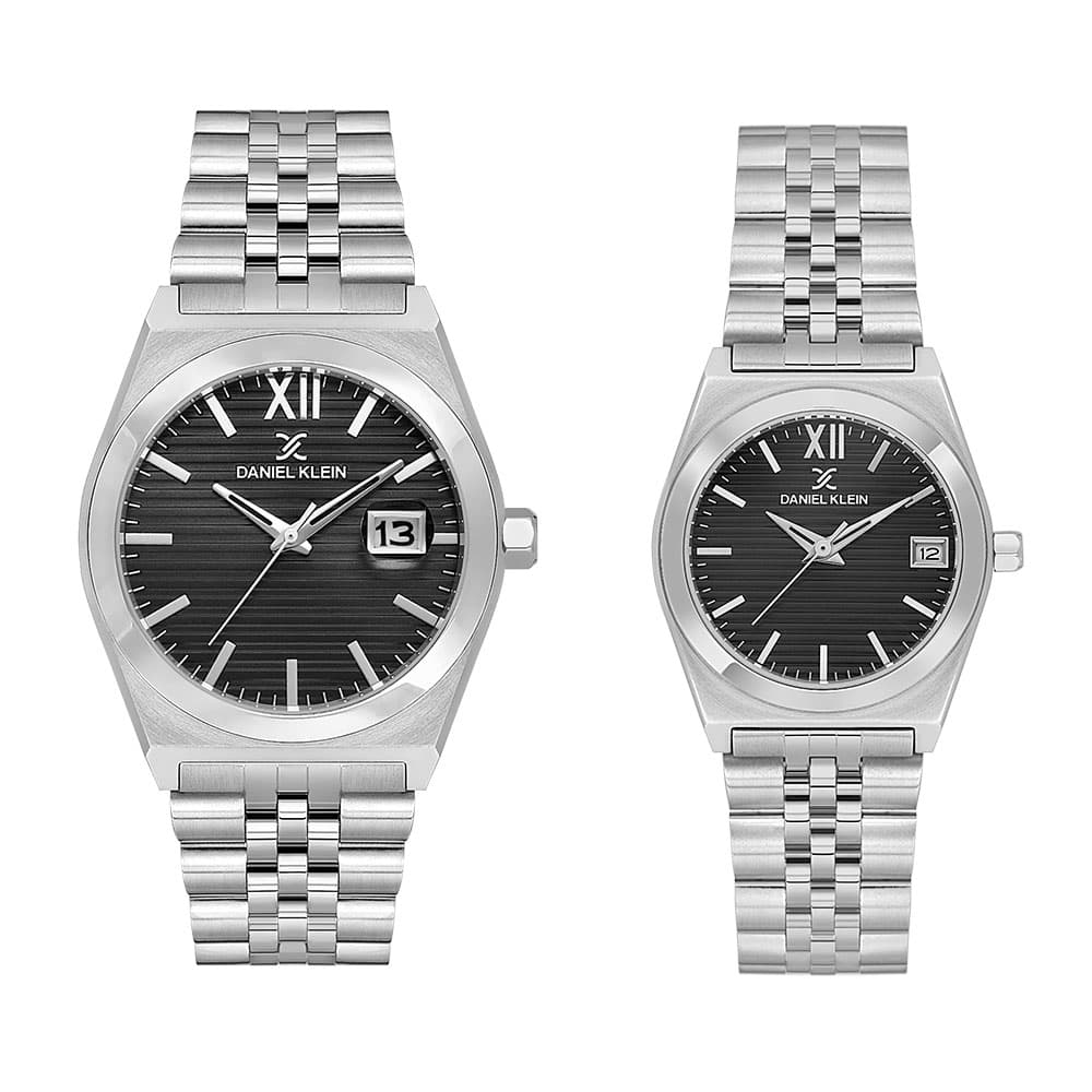 Daniel Klein Pair - Ceas Quartz Argintiu DK.1.14283.2