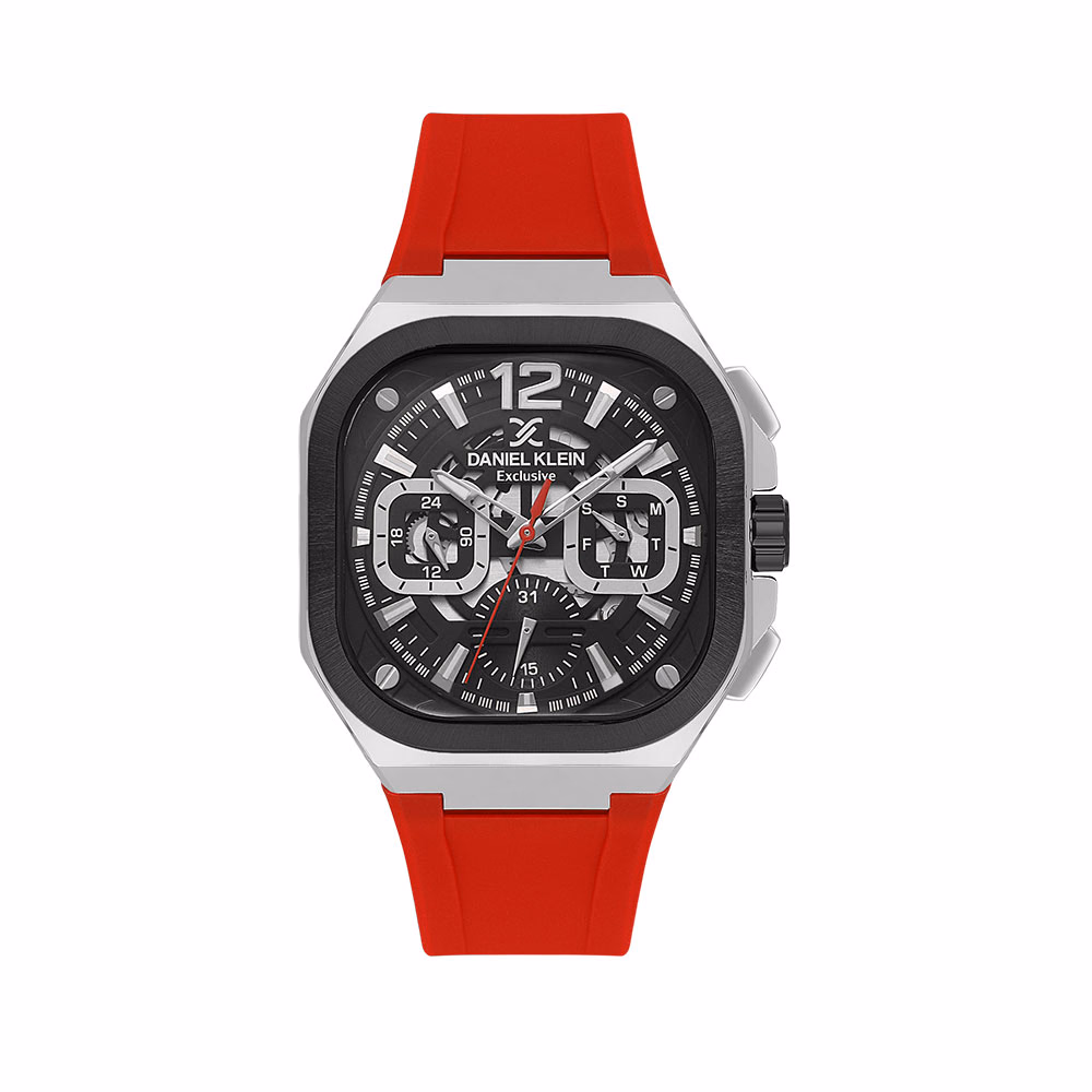 Daniel Klein Exclusive - Ceas Barbatesc Quartz Rosu DK.1.14008.6