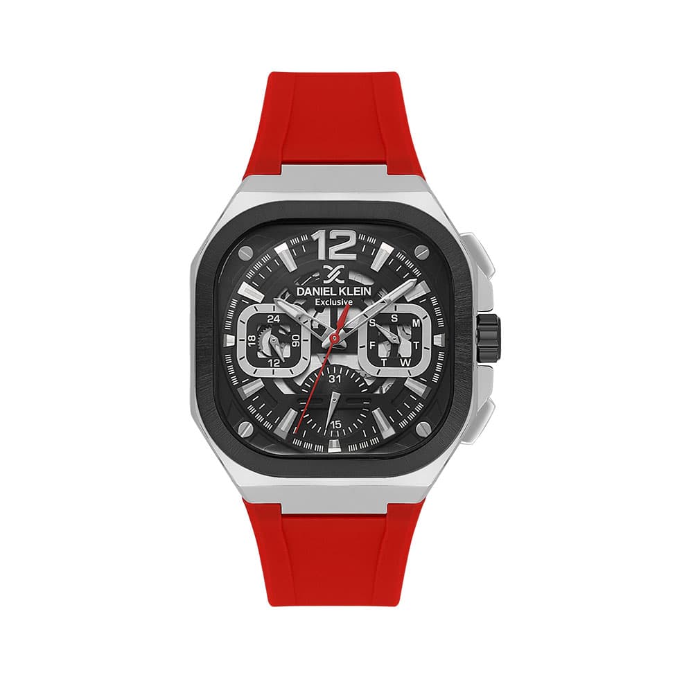 Daniel Klein Exclusive - Ceas Barbatesc Quartz Rosu DK.1.14008.6