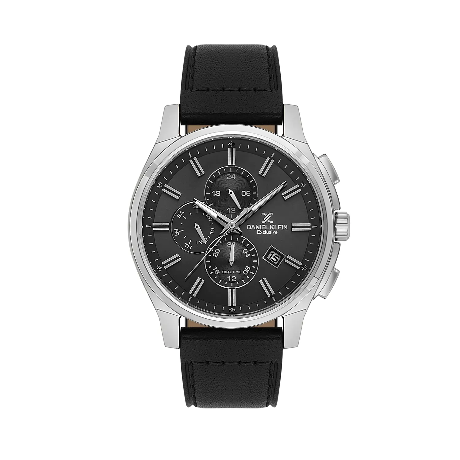 Ceas barbatesc Daniel Klein Exclusive DK.1.14349-1, quartz, dual time, negru