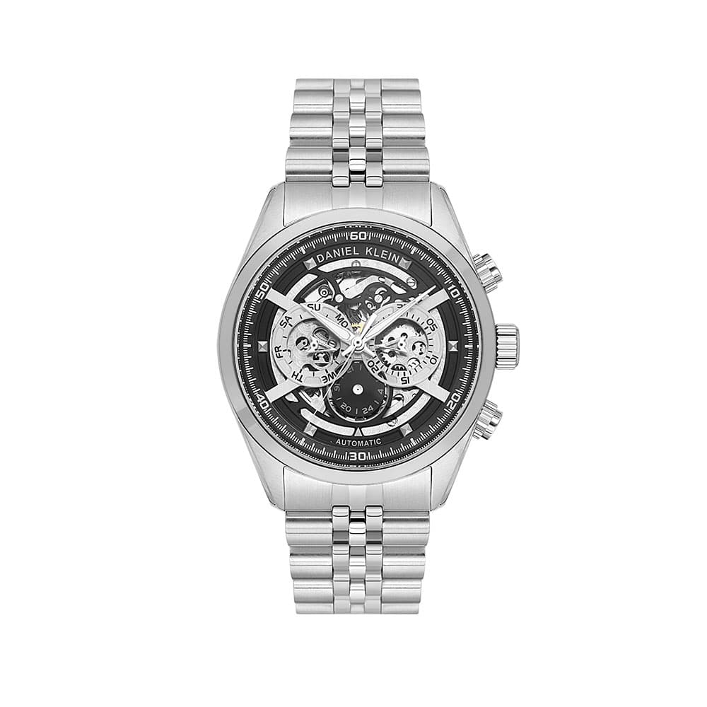Daniel Klein Skeleton - Ceas Barbatesc Automatic Argintiu DK.1.14093.2