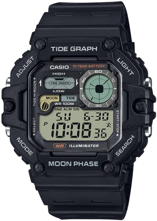 Мъжки дигитален часовник Casio Tide Graph Moon Phase - WS-1700H-1AVEF