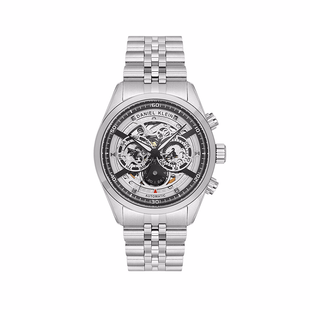 Daniel Klein Skeleton - Ceas Barbatesc Automatic Argintiu DK.1.14093.1