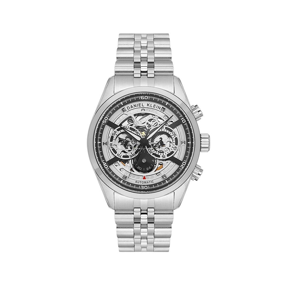 Daniel Klein Skeleton - Ceas Barbatesc Automatic Argintiu DK.1.14093.1